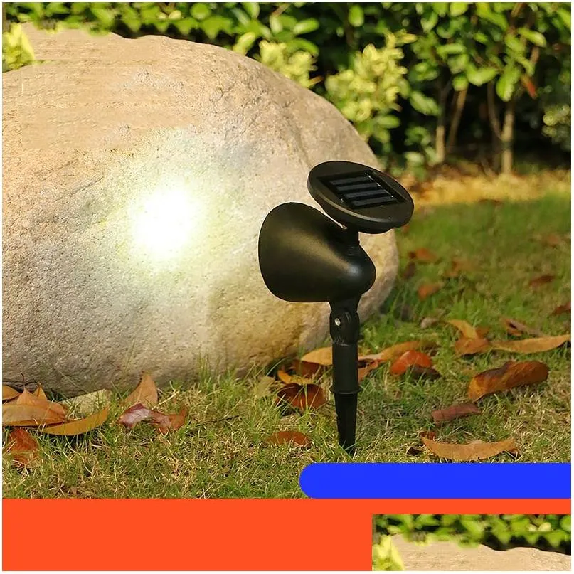 solar powered lawn spotlights, 4LED courtyard lights, outdoor waterproof landscape lighting, decorative lights, waterproof villa park