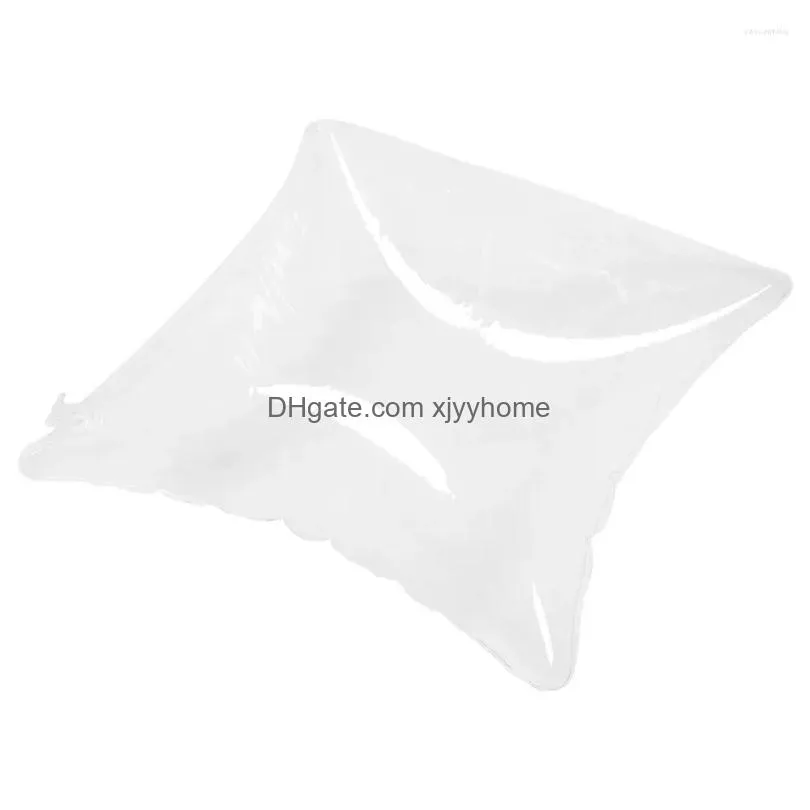 Pillow Cake Display Tray With Dome Transparent Storage Plate Food-grade Reusable Glass Holder