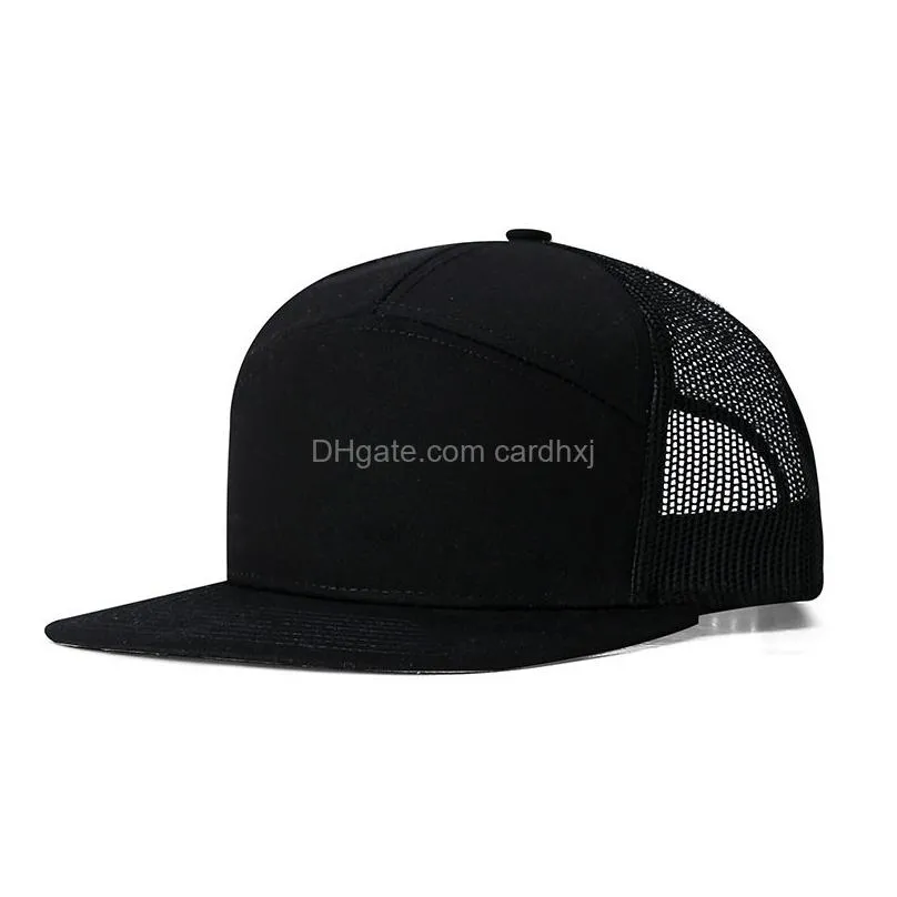 Designer Trucker Hats Blank Baseball Caps Hip Hop Adjustable 7 Panels Snapback Spring Summer Sun Visor