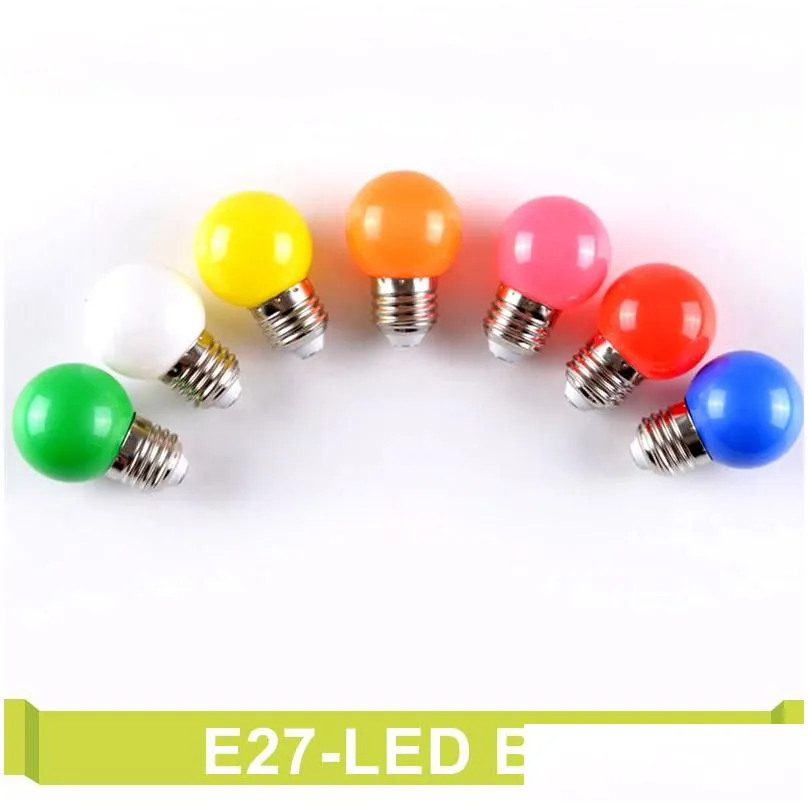 E27 220V SMD 2835 Bombillas Lamparas 1W 3W Colorful Led Bulb For chandelier New Year Christmas Decoration Red Blue LED Lights 8844104