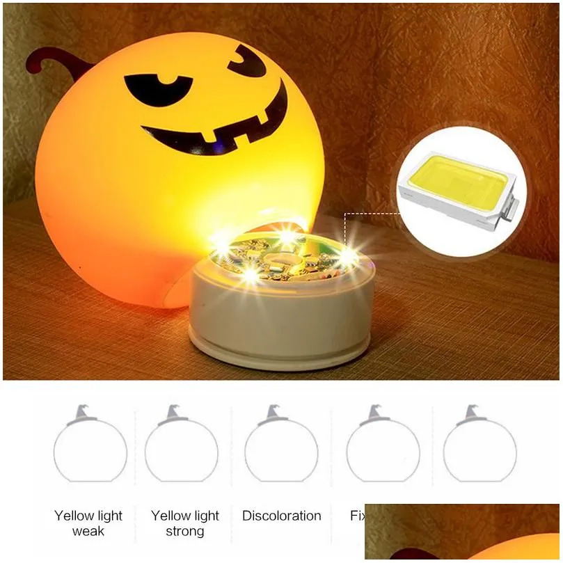 USB charging pumpkin lights Halloween pats night light festival atmosphere lights colorful led small table lamp5191488