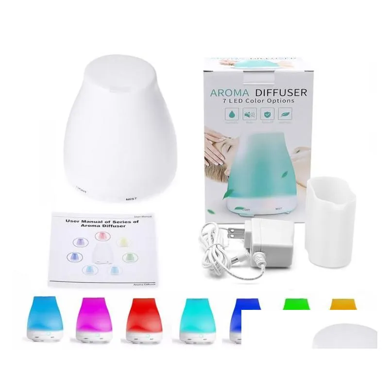 100ml  oil diffuser humidifier Aroma 7 Color LED Night Light Ultrasonic Cool Mist  Air Aromatherapy2481255