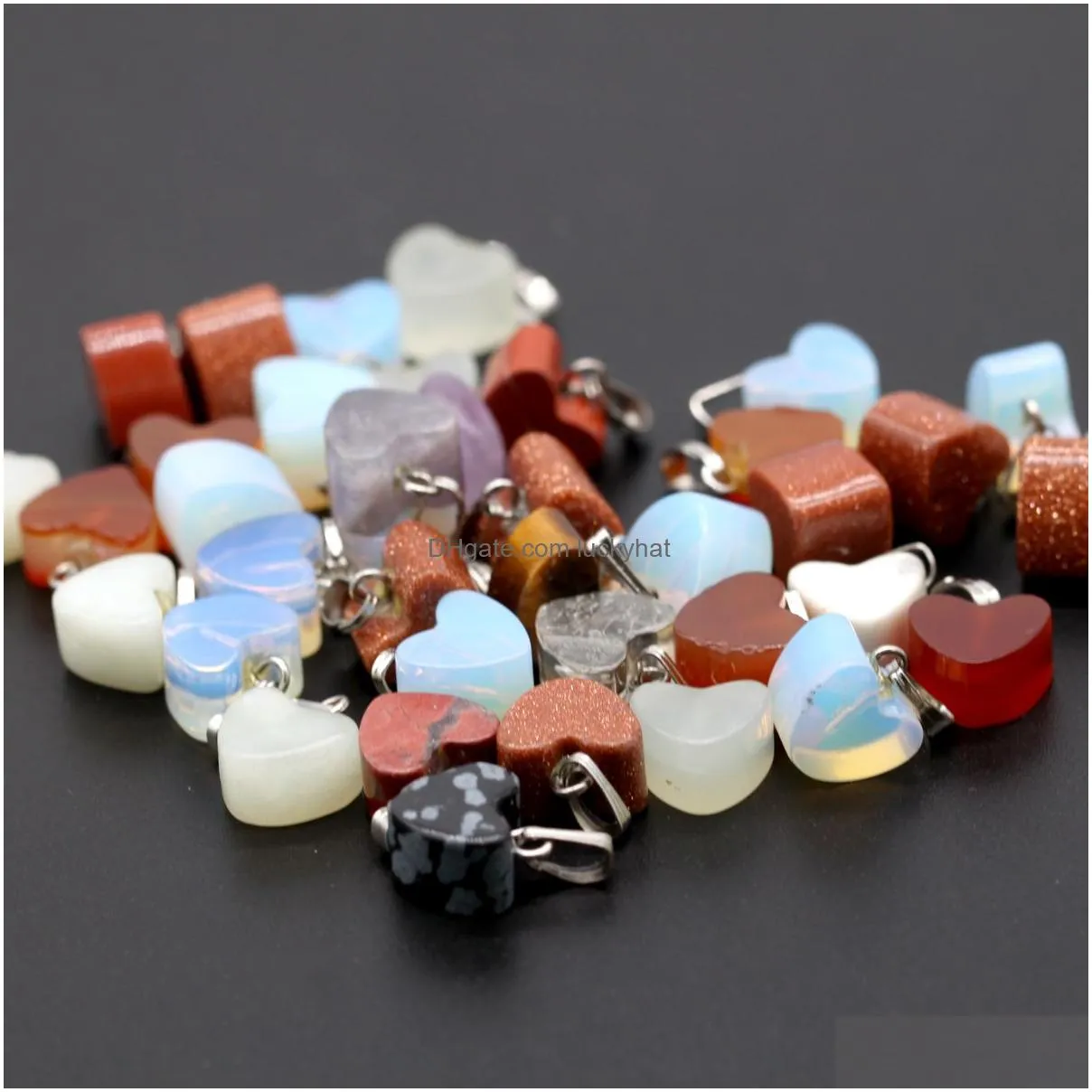 Irregular Shape Stone Pendant Healing Crystal Quartz Charms Gems Gemstone Mutil Random for Necklace Jewelry Making30pcs7025755