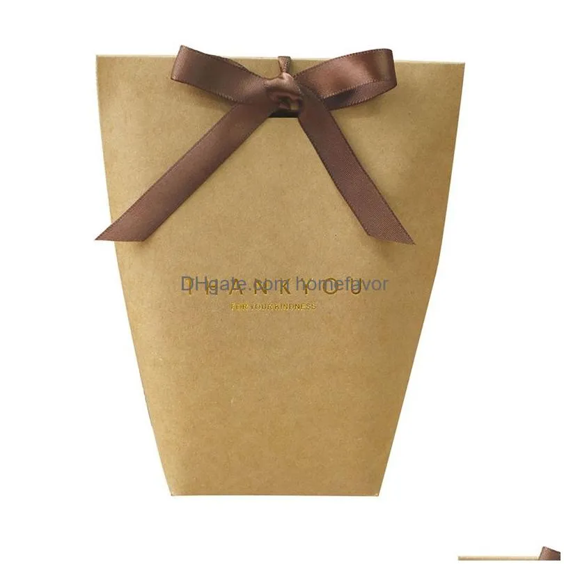 thank you gift wrap bag kraft paper black white 3 colors candy jewelry toy packing box festival present storage bag high quality