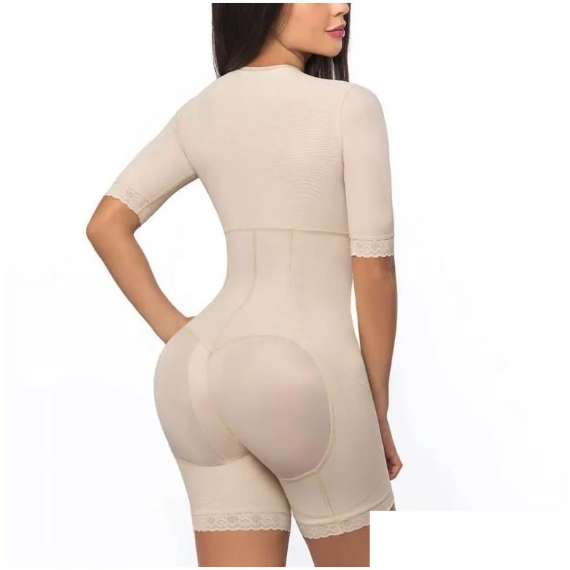 women`s shapers women post liposuction shaper postpartum recovery shapewear flatten abdomen fajas colombianas zipper bodysuit