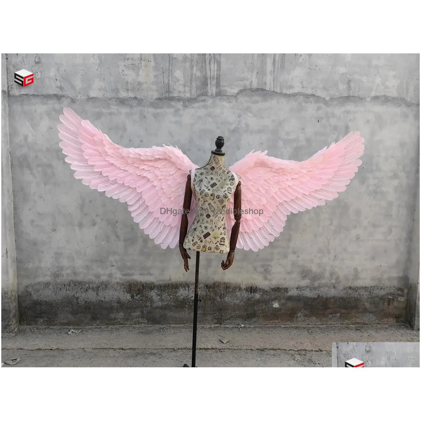 adults big pink angel wings birthday party p o shooting props studio wall decorations accessories