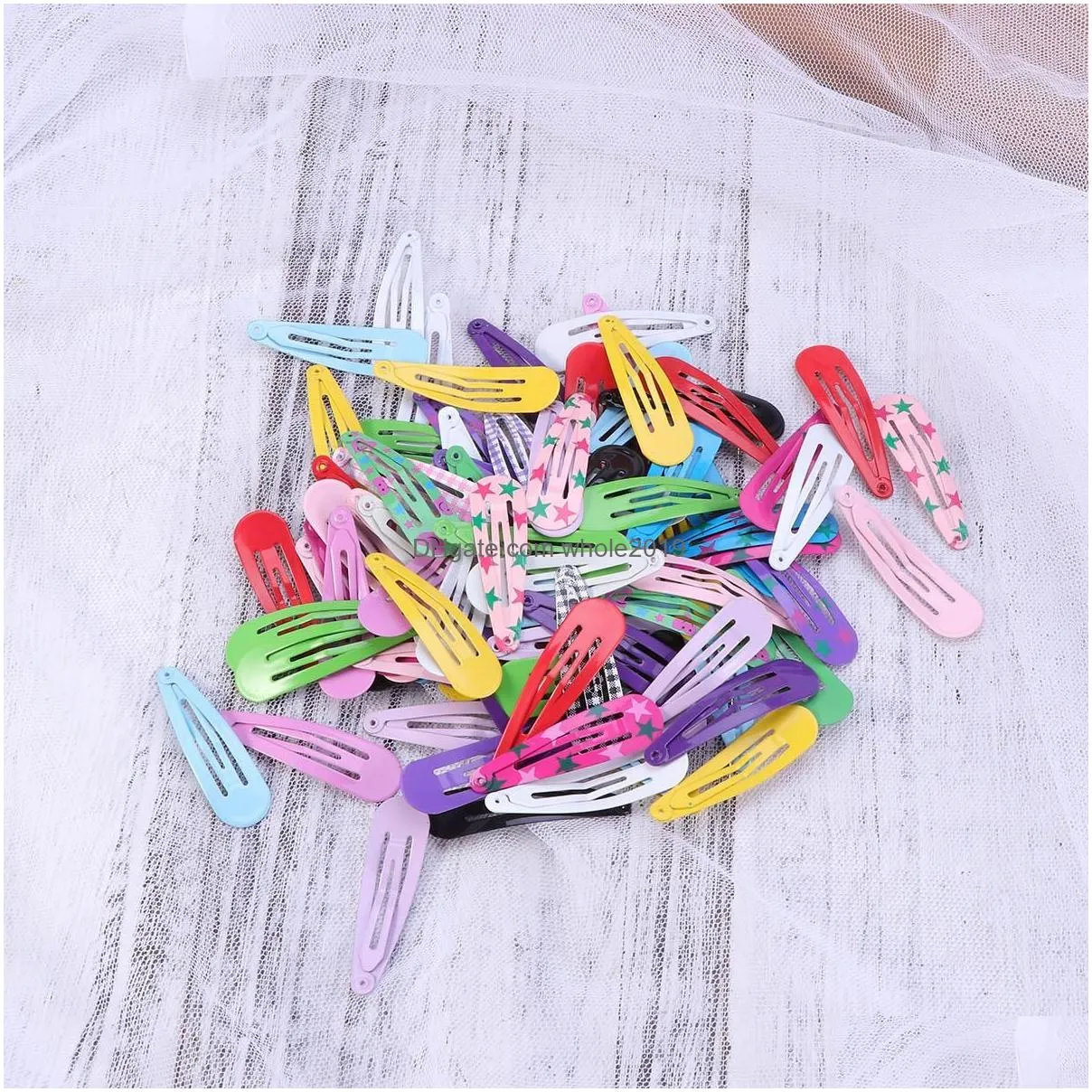 100pcs Hair Pins Cute Decorative Printing Hair Accessories Bobby Pin Barrette Hair Clips For Children Girls Kids