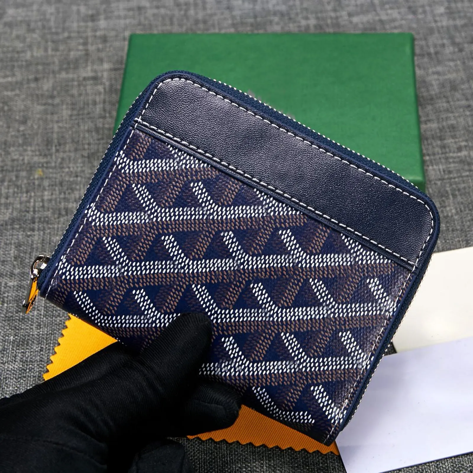 Luxury Wallet Designer Leather Wallet goy Mens Women Mini Wallet Card Bag High Quality Coin Purse Key Bag Pocket Organizer Short Zipper Wallet