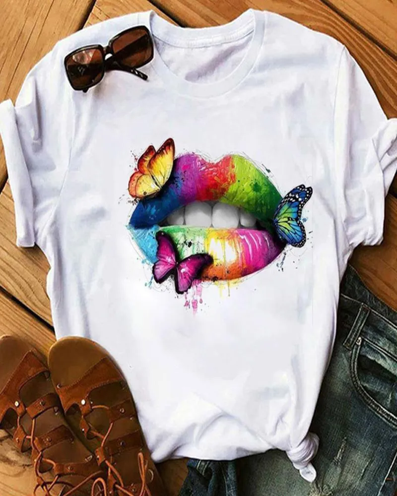 Women`S T-Shirt Womens T-Shirt Plus Size S-3Xl Designer Fashion White Letter Printed Short Sleeve Tops Loose Cause Clothes 26 Colours Dhi24