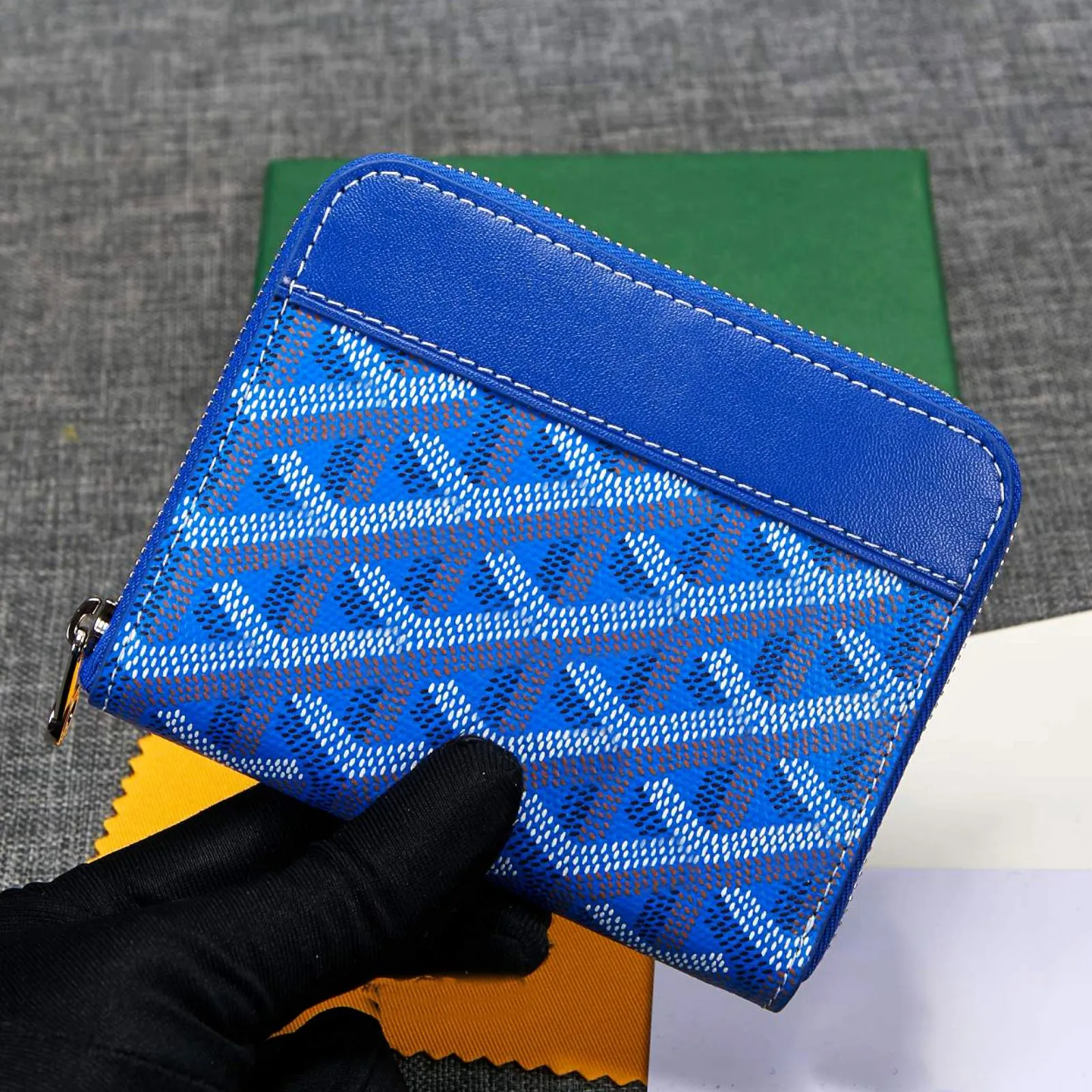 Luxury Wallet Designer Leather Wallet goy Mens Women Mini Wallet Card Bag High Quality Coin Purse Key Bag Pocket Organizer Short Zipper Wallet