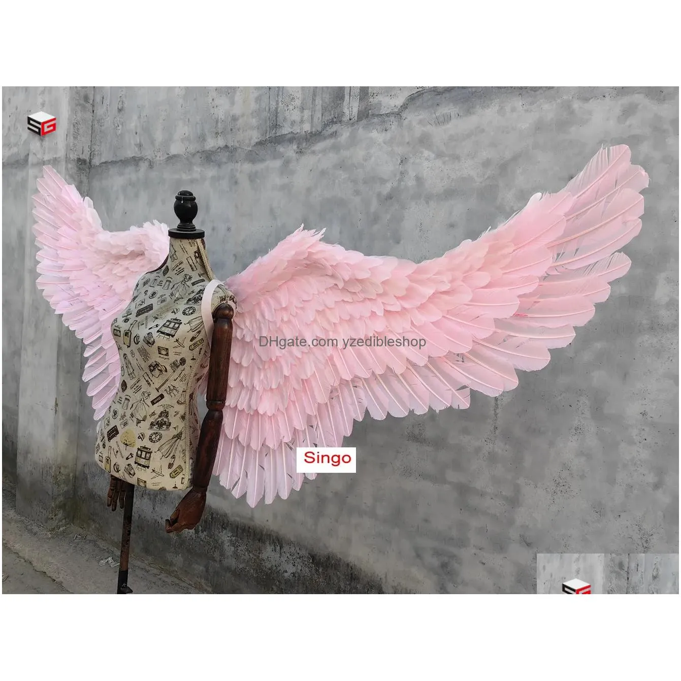 adults big pink angel wings birthday party p o shooting props studio wall decorations accessories