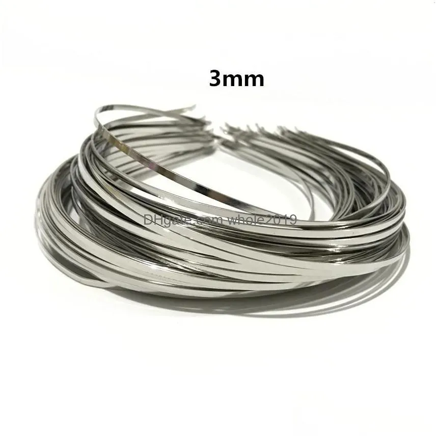 3mm 5mm 7mm Diy Metal Hairbands Hair Headbands Diy Accessory Hair Hoops For Jewelry Girls Headwear 20pcs/Lot Wholesale