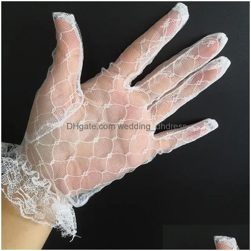 bridal gloves short wedding gloves fingerless bridal gloves for women bride white lace accessorie
