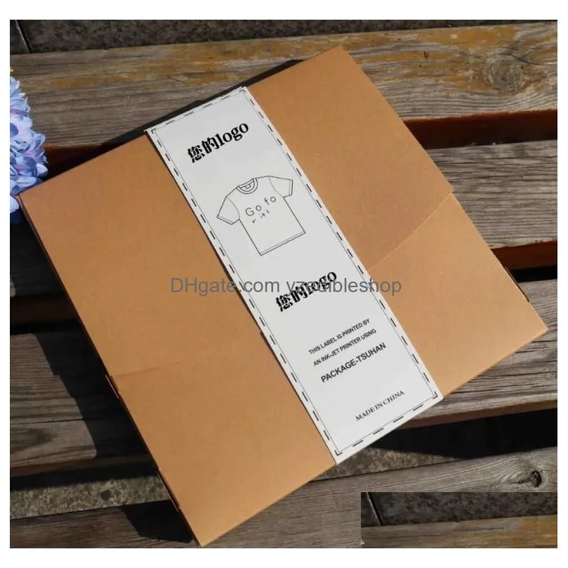 blank kraft paper envelope packaging box for t-shirt box clothing express box gift packing cardboard box