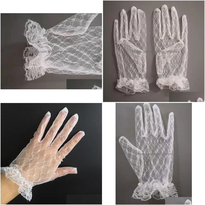 bridal gloves short wedding gloves fingerless bridal gloves for women bride white lace accessorie