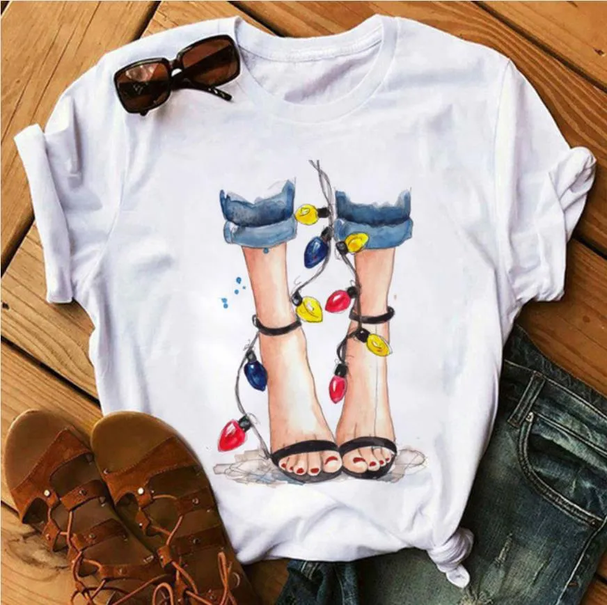 Women`S T-Shirt Womens T-Shirt Plus Size S-3Xl Designer Fashion White Letter Printed Short Sleeve Tops Loose Cause Clothes 26 Colours Dh8T2