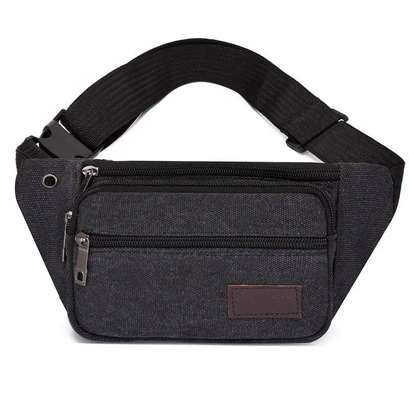 Outdoor Bags Waist Bag Uni Fanny Pack Fashion Men Canvas Messenger Shoder Drop Delivery Sports Outdoors Dhixz