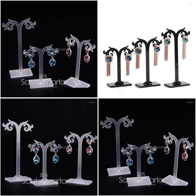 jewelry pouches acrylic earrings display holder firework stand 3pcs series