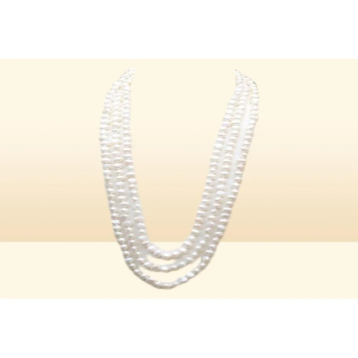 Handmade long 200cm natural 78mm white baroque freshwater pearl necklace sweater chain222s6382252