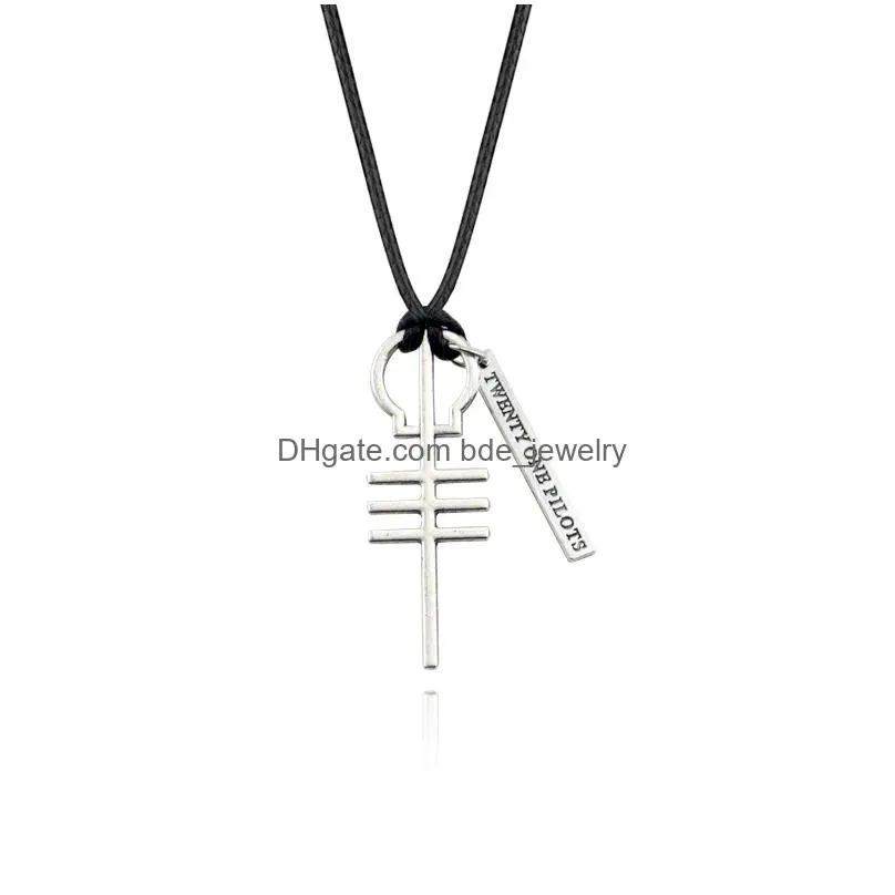 necklaces fashion 21 twenty one pilots rock band skeleton pendants cord bff friends necklace punk men women music hip hop