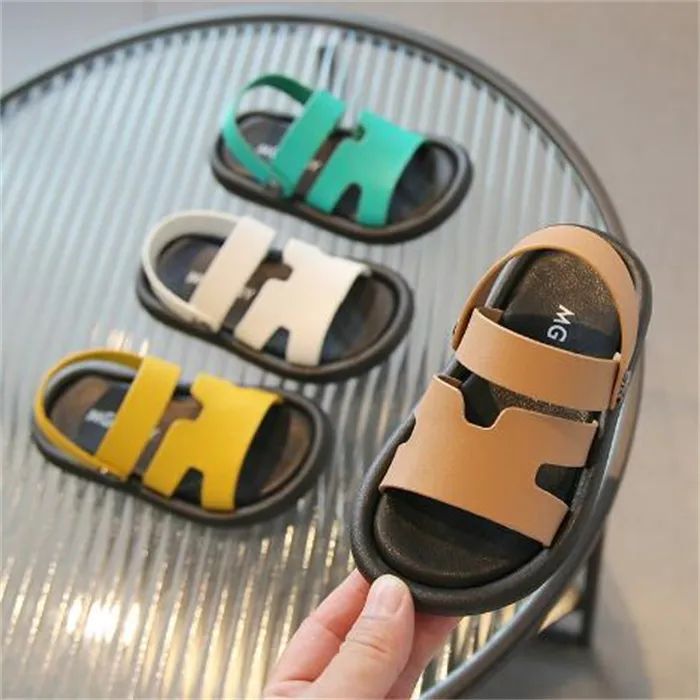 Kids Shoes Boys Girls Sandals Slippers Open-toed Roman Shoes Children Sneakers Outdoor Beach Slides Baby First Walkers