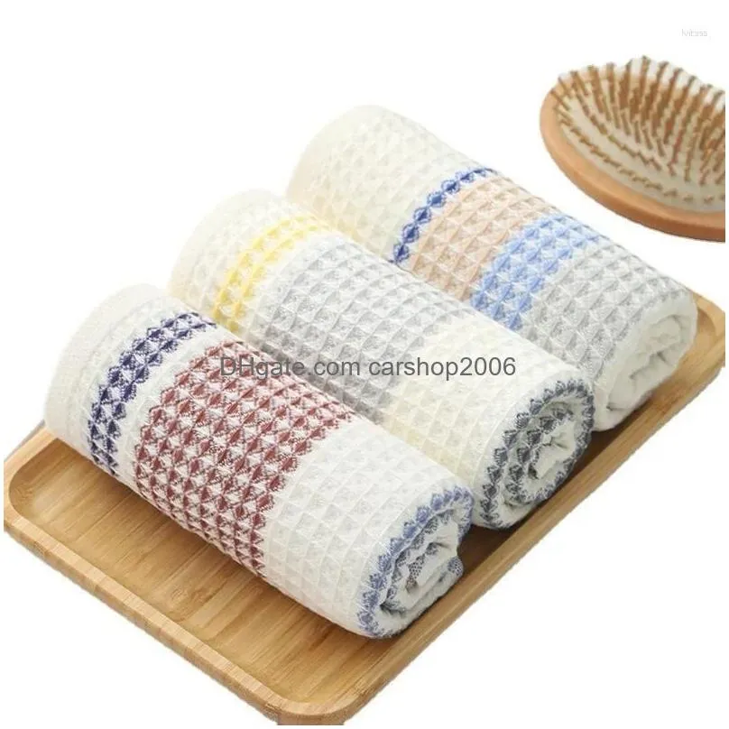 towel 35x75cm/70x140cm thickened cotton bath premium striped waffle adult kids home absorbent soft