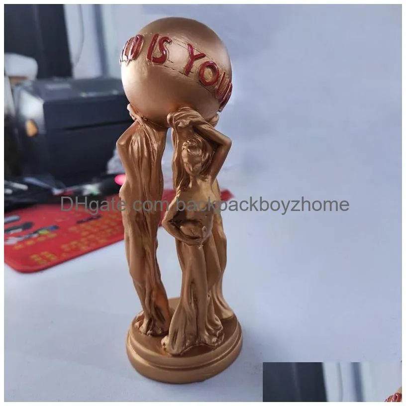 decorative objects figurines the world is yours resin statue ornaments garden office desk crafts figurine ornament living room home decoration accessories