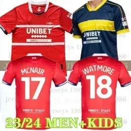 2023 2024 Middlesbrough Soccer Jerseys home 23 24 Tavernier Payero Howson Mcnair Bola Birmingham Football Shirt Uniforms Men And Kids Kits s