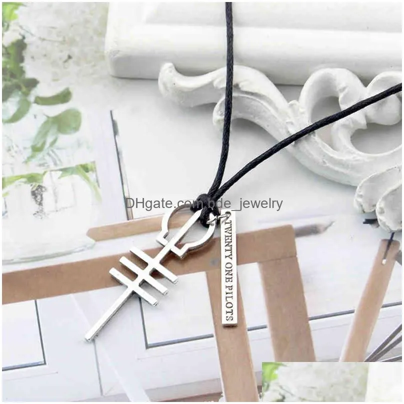 necklaces fashion 21 twenty one pilots rock band skeleton pendants cord bff friends necklace punk men women music hip hop