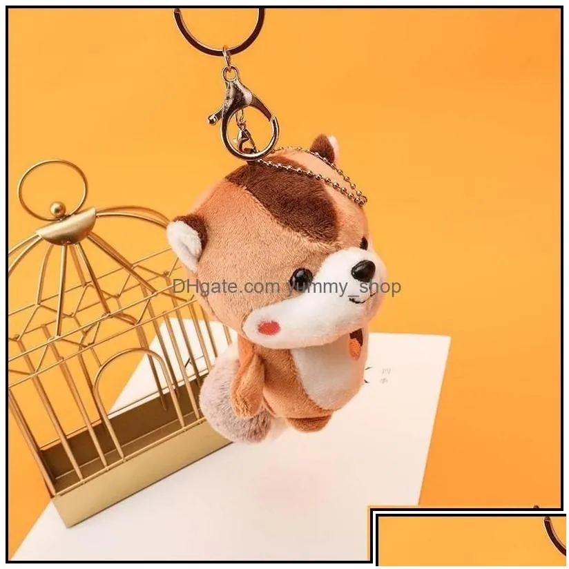 novelty items wholesale creative nut squirrel plush toys big tail doll hine schoolbag pendant car key chain drop delivery home garden
