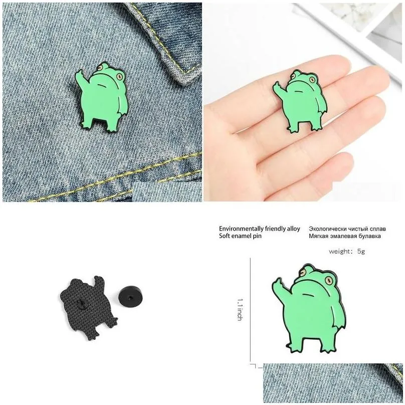 pins brooches frog enamel pin for women fashion dress coat shirt demin metal brooch pins badges promotion gift 2024 des dh9uc