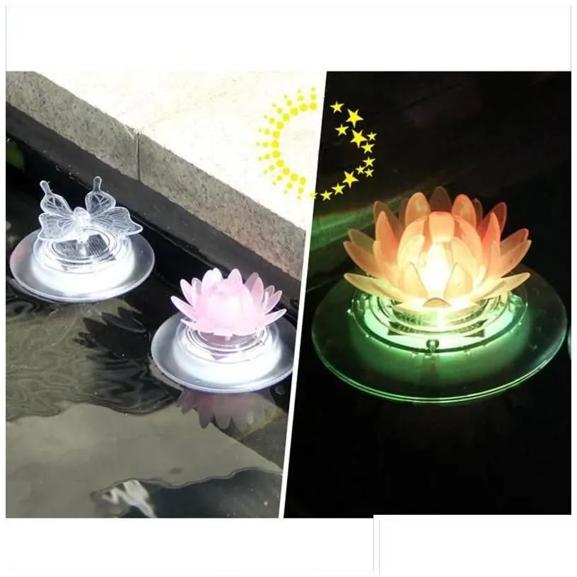 other lights lighting rgb solar floating led lights color change lotus / frog shape outdoor swimming pool and garden water decoratio