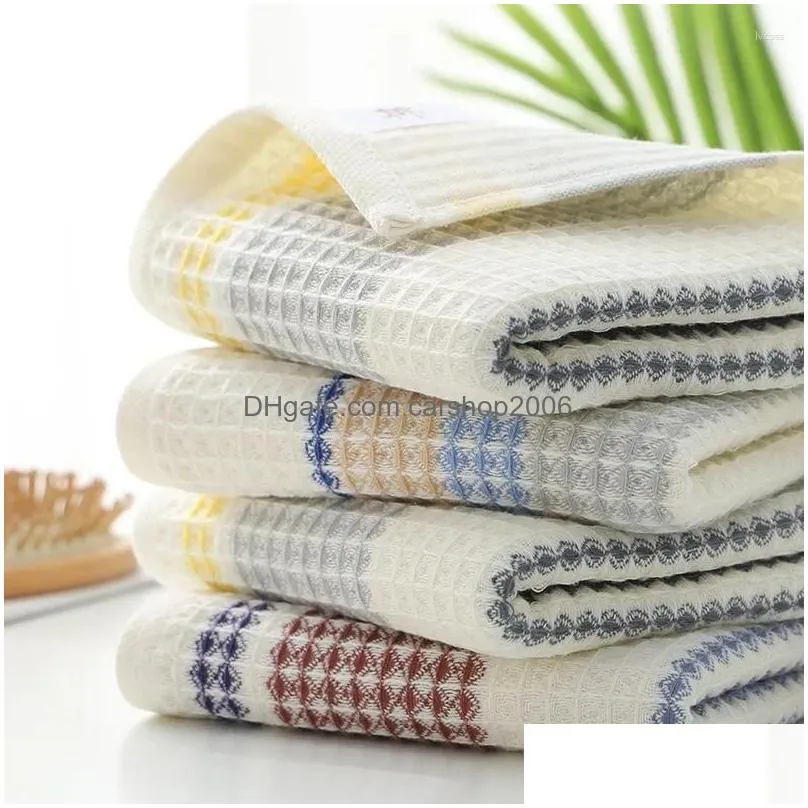 towel 35x75cm/70x140cm thickened cotton bath premium striped waffle adult kids home absorbent soft