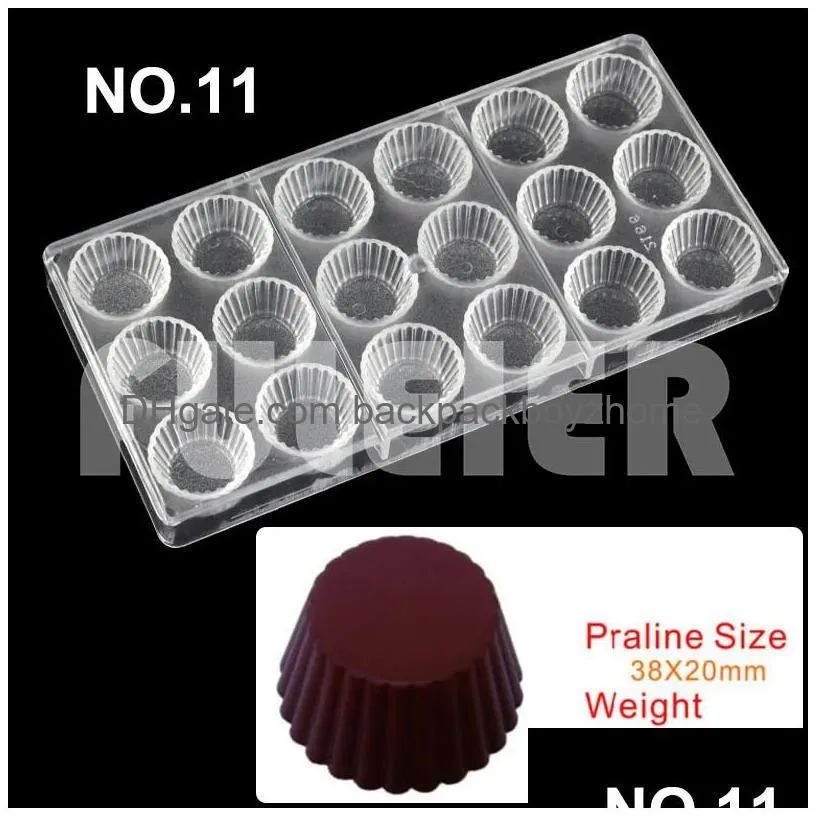 baking moulds polycarbonate chocolate molds square round sweets candy bar mould baking cake bonbon confectionery tools bakeware 230606