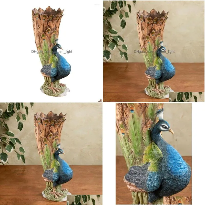 vases love nanguo peacock tail vase table-top decoration living room bedroom