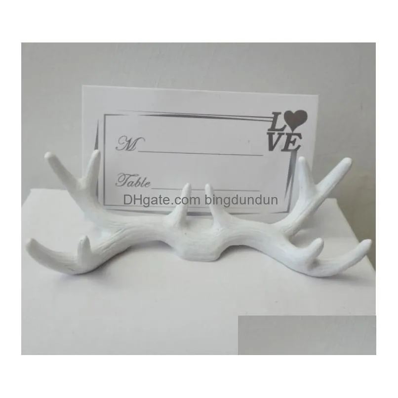 wedding decoration resin antler place card holder for wedding favors supplies whole7989587