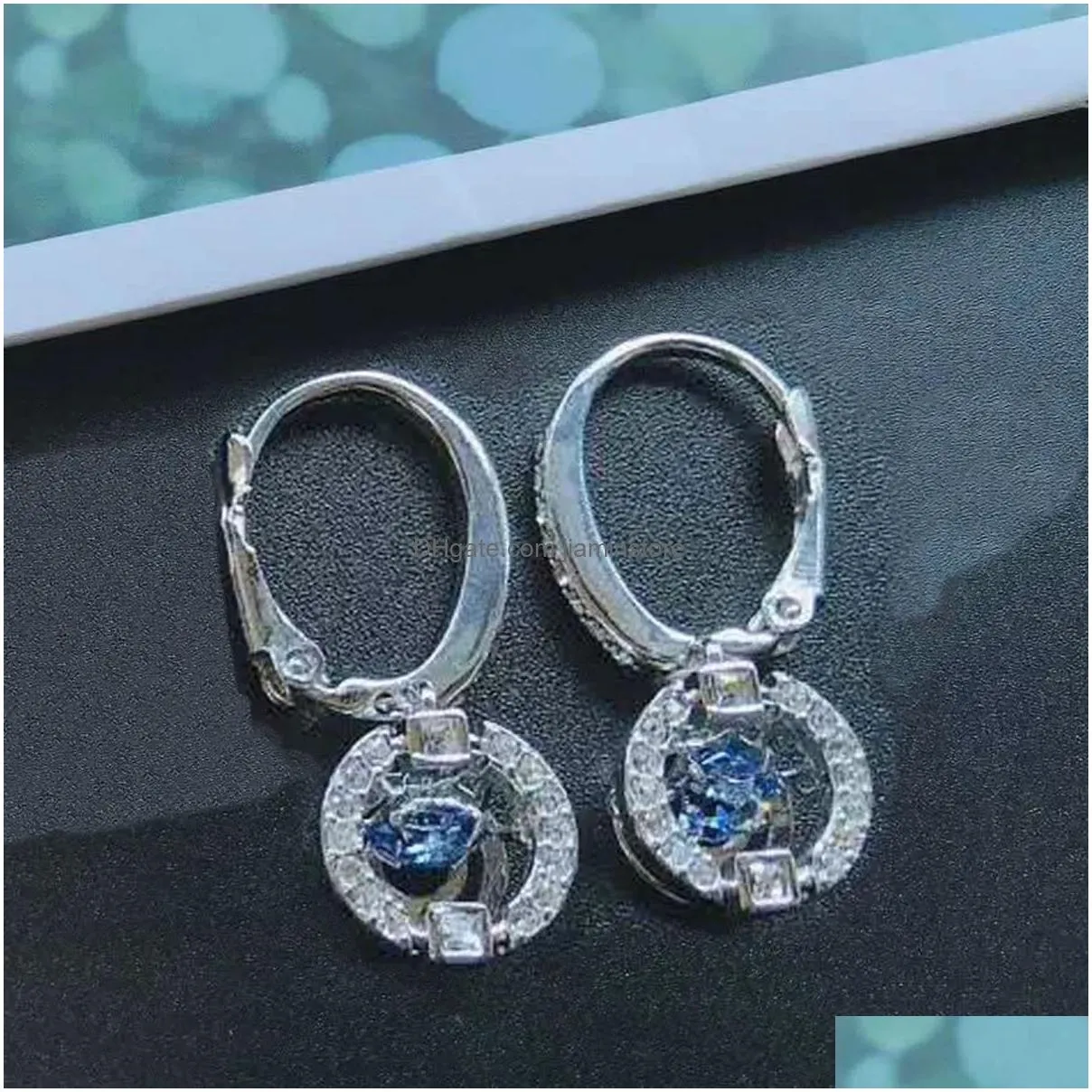 Necklace Original 2024 Sparkling Dance Crystal Charms Zircon Stone Necklace Earrings Bracelet Ring for Women Jewelry Gift With Logo