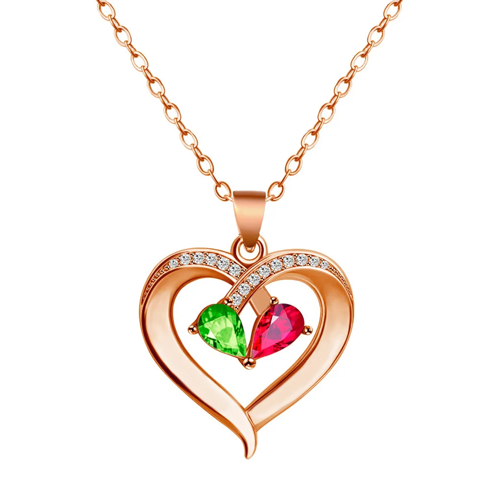 Pendant Necklaces Vecalon Mom Heart Shape Pendants With Necklace For Women Mothers Day Gift Wholesale Jewelry 5 Colors Sier/Black/Rose Dhqlw