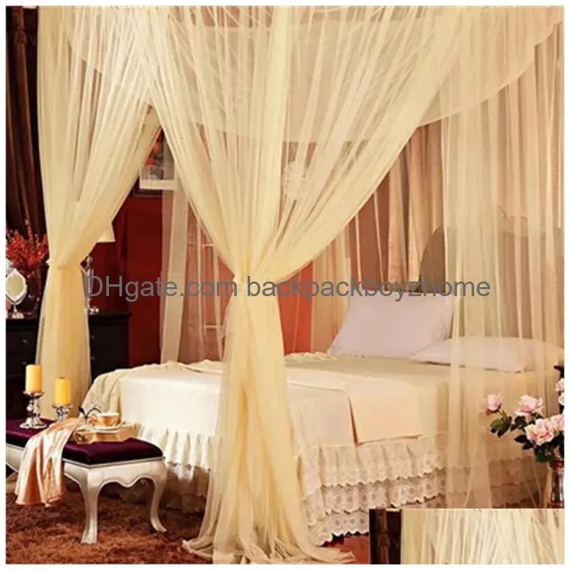 mosquito net sexy mosquito net four door kingqueen double size home single bed prevent insect outdoor square grace white canopy net