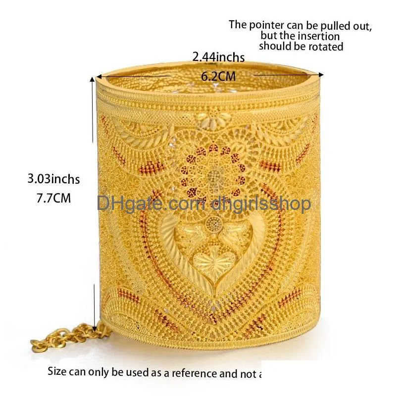 bangle luxurio bride 24k gold color dubai bangles for women african ethiopian bracelets wedding jewelry party gifts 230710