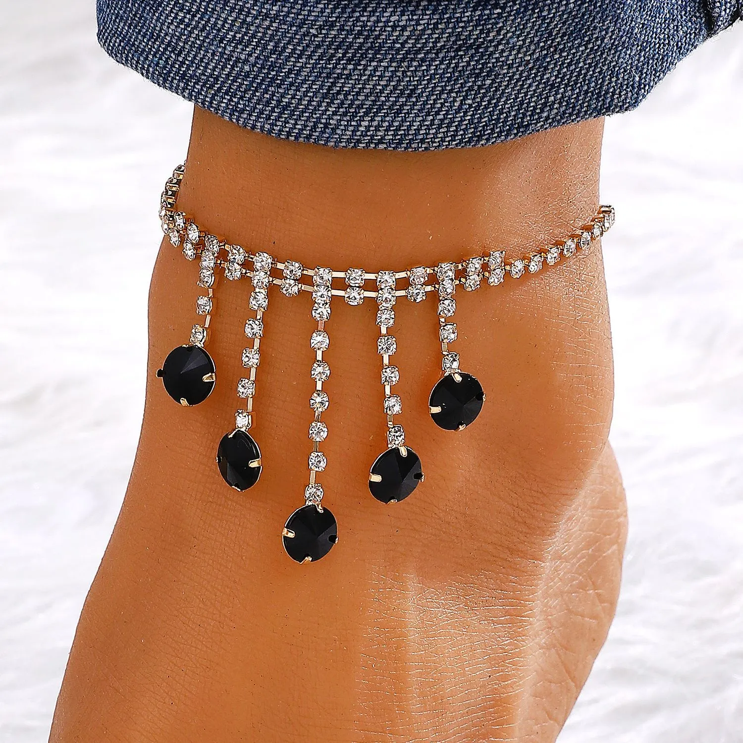 Anklets New Foot Jewelry Sier Anklet Link Chain For Women Girl Bracelets Fashion Wholesale Drop Delivery Dhvon