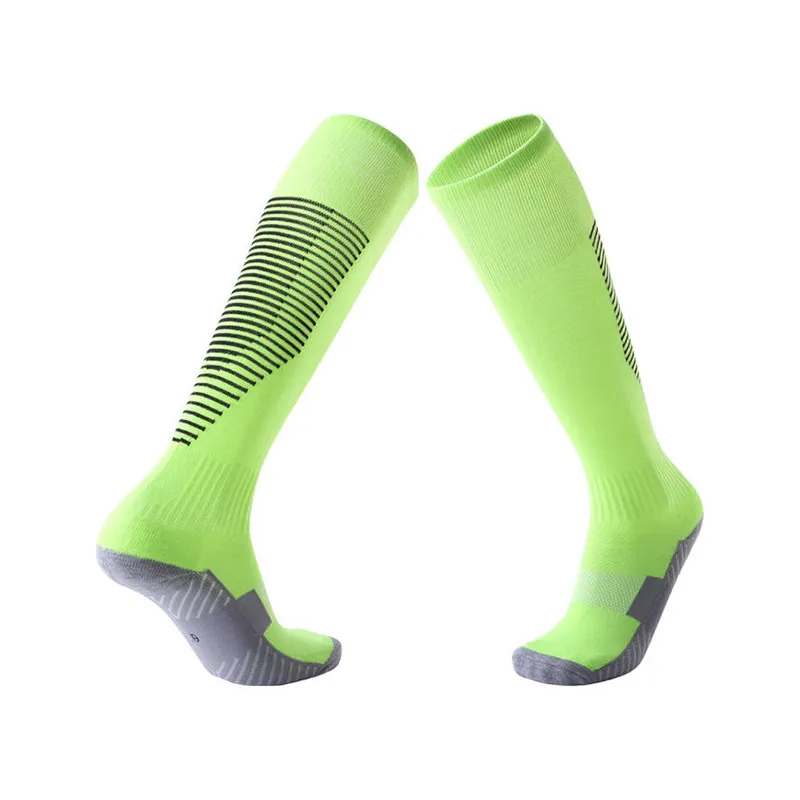 Sports Socks Soccer For Kids And Adt Football Stocking Over Knee Stripes Long Tube Absorbent Sweat Anti Slip Sock Drop Delivery Outdoo Dhnfp