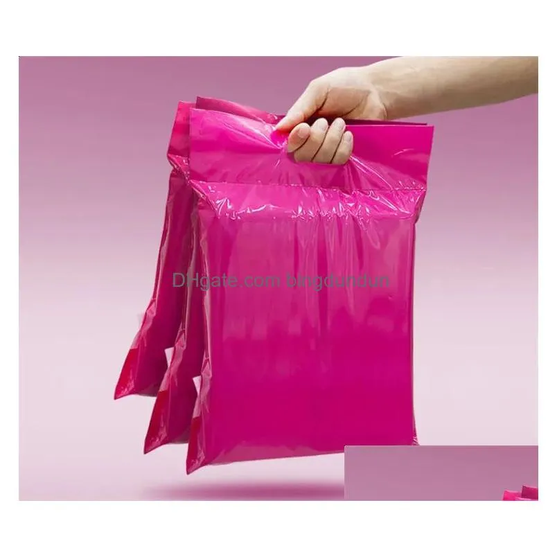 Gift Wrap 25pcs Smell Proof Blank Tote Express Courier Self-Sealing Bags Portable Plastic Poly Envelope Shoes Box Gifts Mailing Pouches