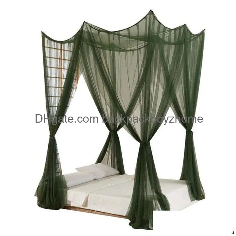 mosquito net sexy mosquito net four door kingqueen double size home single bed prevent insect outdoor square grace white canopy net