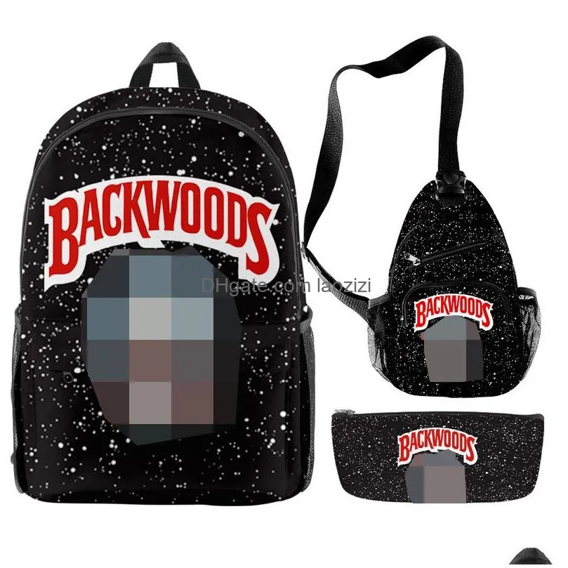 21 styles backwoods backpack for men boys cigar backwoods laptop shoulder travel bag school shoulder bag pen bag combo kit4230046