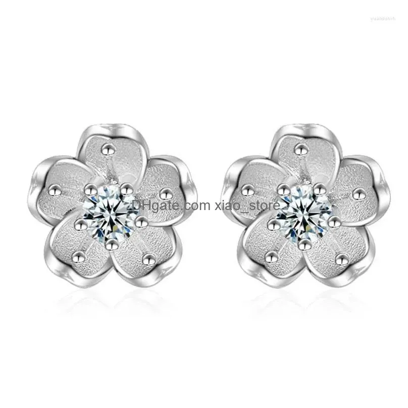 Dangle Chandelier Earrings Classic 925 Sterling Sier Cute Beautif Flower Shaped Wedding Engagement Jewelry For Women Drop Delivery E Dhne0