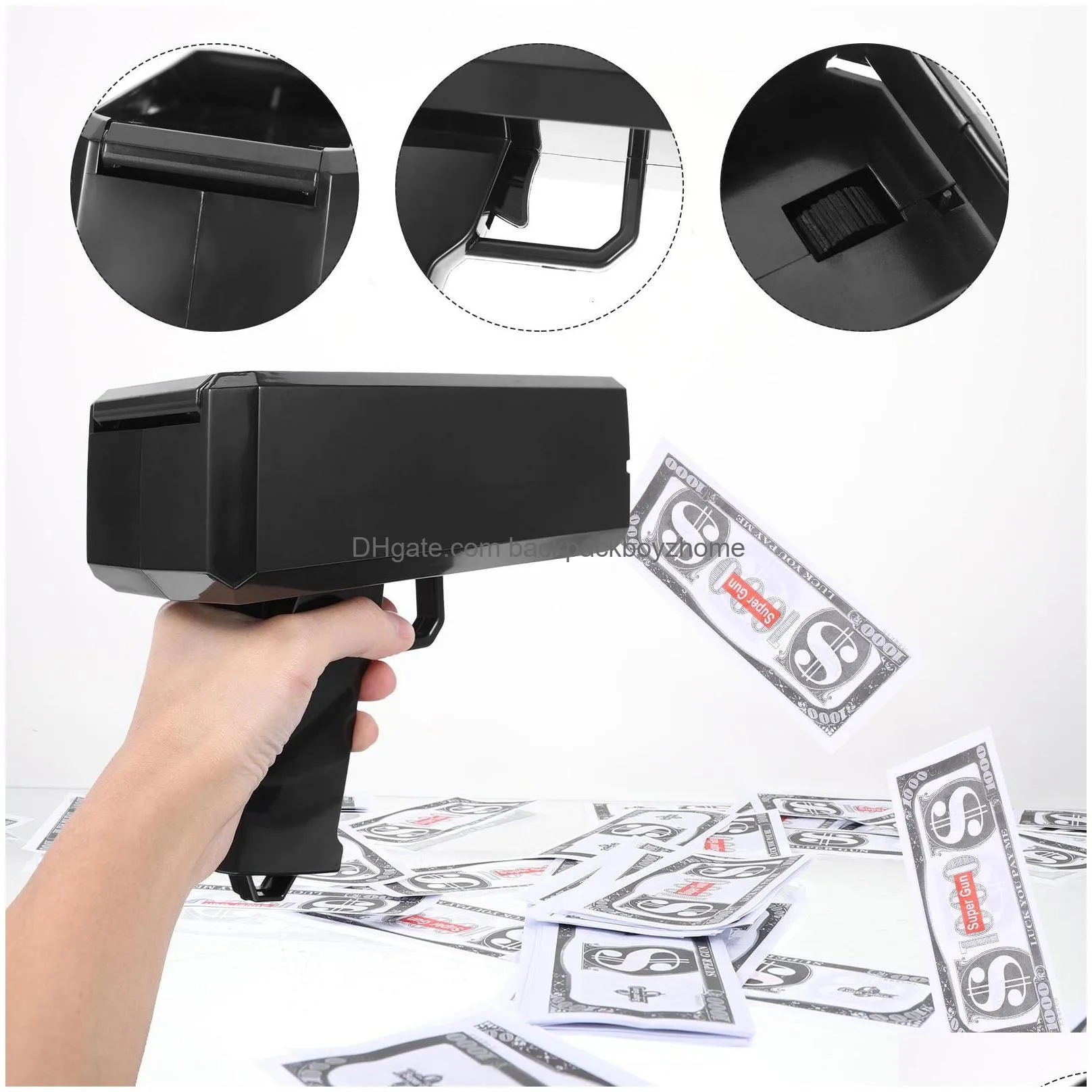 other event party supplies 1 set cash cannon banknote money gun toys spray money cash shooter toys  dispenser throwing machine party supplies