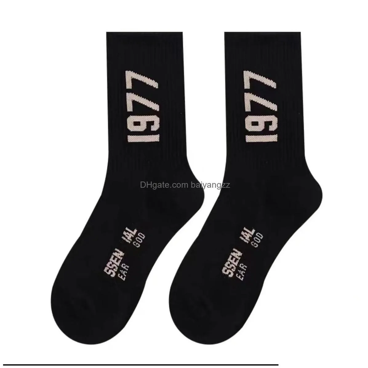 mens socks mens womens embroidery casual cotton sports basketball and fashion no box drop delivery apparel underwear dht7n