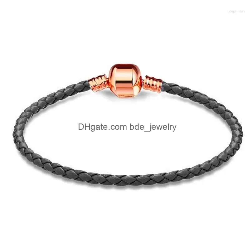 charm bracelets high quality pu leather for women fit original diy brand beads bracelet jewelry gift drop