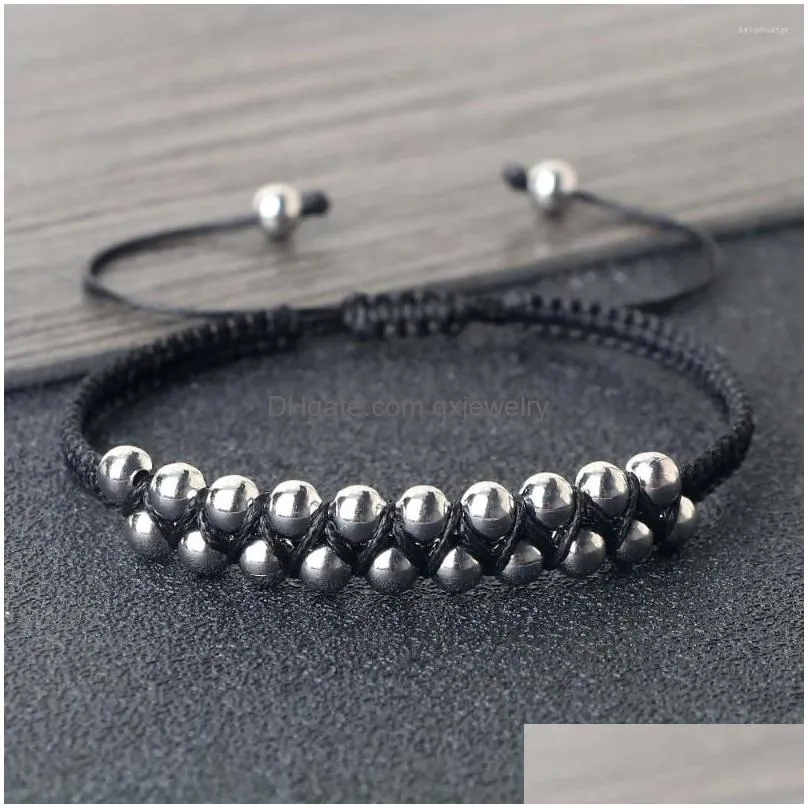 Strand 4MM Classic Bracelets Gold&Silver Color Double Layer Handmade Adjustable Copper Beads Woven Bracelet Fashion Jewelry Gift 2023